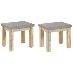 Beliani Tuinstoel OSTUNI - Grijs Vezelcement