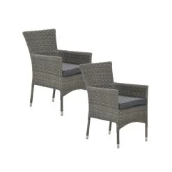 Garden Impressions Jerba Tuinstoel Grijs - 2 Stuks