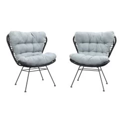 Garden Impressions Libelle Retro Loungestoel - Set Van 2 - Zwart