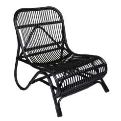 Giga Meubel Loungestoel Rotan Zwart - 65x71x78cm