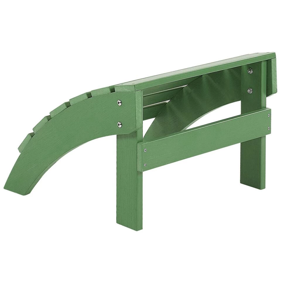 Beliani Voetenbankje ADIRONDACK - Groen Kunsthout - Afbeelding 3