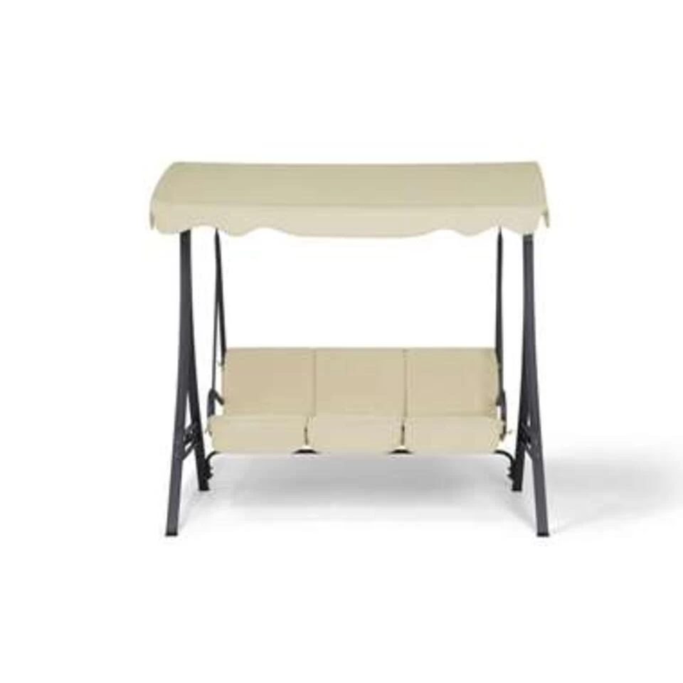 Beliani Schommelbank GARBO - Beige Polyester - Afbeelding 4